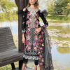 Asifa & Nabeel Lawn | Black | Unstitched | Party wear | Digital printed dupatta on polly silk | EUPHORIA RRL-06