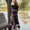 Asifa & Nabeel Lawn | Black | Unstitched | Party wear | Digital printed dupatta on polly silk | EUPHORIA RRL-06 - Image 2