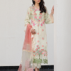 Asifa & Nabeel Lawn | Tea Green | Unstitched | Party wear | Digital printed dupatta on polly silk | SERENE RRL-07