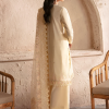 Afrozeh CASCADE Luxury Lawn | Yellow | Unstitched | Party wear | Organza embroidered Dupatta | Claire 668 - Image 2