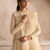 Afrozeh CASCADE Luxury Lawn | Yellow | Unstitched | Party wear | Organza embroidered Dupatta | Claire 668 - Image 3