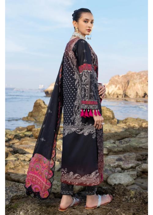 Charizma | Black | Unstitched | Casual Wear | Kurta Dupatta Trouser | 3 pc Set