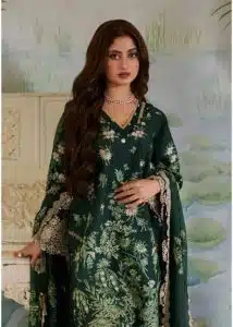 Elaf | Teal Green | Unstitched | Festival Wear | KURTA SET | 3 pc set