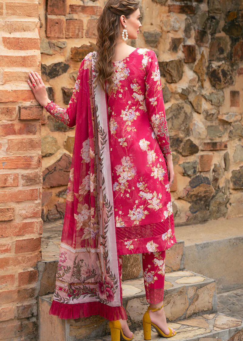 Gulaal Luxury Lawn | Salmon Pink | Unstitched | Party wear | Chiffon Dupatta embroidered | MARBELLA GL-L-24V2-06 - Image 2