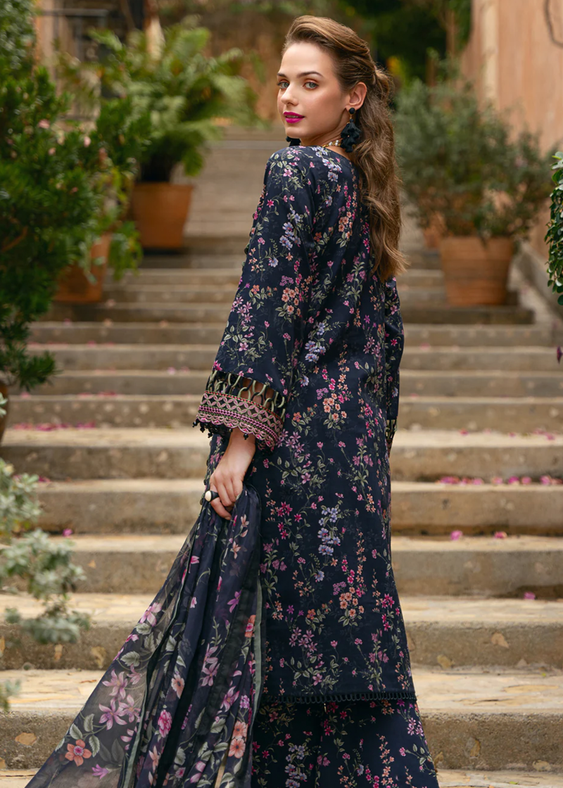 Gulaal Luxury Lawn | Magenta | Unstitched | Party wear | Chiffon Dupatta embroidered | ALANYA GL-L-24V2-10 - Image 2