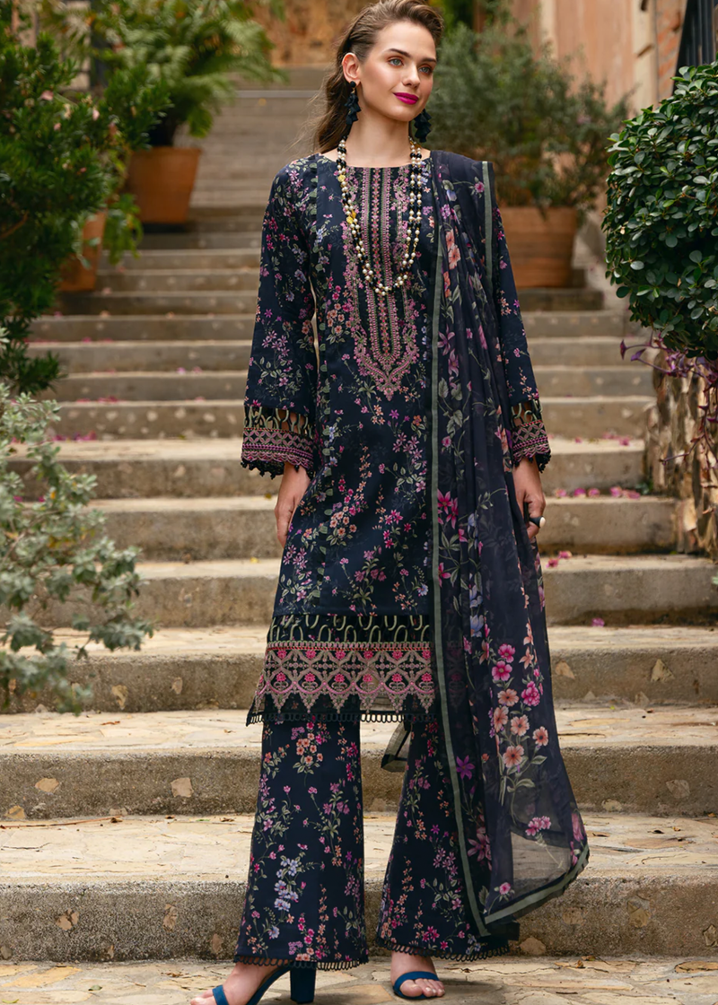 Gulaal Luxury Lawn | Magenta | Unstitched | Party wear | Chiffon Dupatta embroidered | ALANYA GL-L-24V2-10 - Image 4