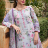 Gulaal Luxury Lawn | Grey | Unstitched | Party wear | Chiffon Dupatta embroidered | VIOLETTE GL-L-24V2-03 - Image 2