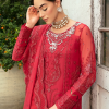 Gulaal Chiffon | Red | Unstitched | Party wear | Chiffon Dupatta embroidered | ULMARIA GL-EC-24V1-03 - Image 4