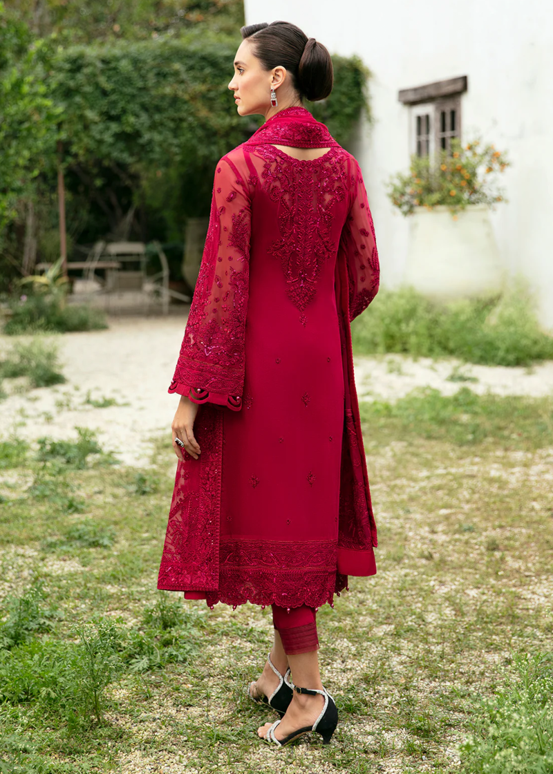 Gulaal Chiffon | Maroon | Unstitched | Party wear | Chiffon Dupatta embroidered | MYSARIA GL-EC-24V1-08 - Image 2
