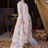 Mahiymaan Luxury Lawn | Cream | Unstitched | Party wear | Digital printed silk dupatta | Pristine Flair M-03 - Image 3