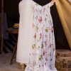 Mahiymaan Luxury Lawn | Cream | Unstitched | Party wear | Digital printed silk dupatta | Pristine Flair M-03 - Image 4