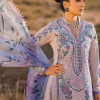 Mahiymaan Luxury Lawn | Light Purple | Unstitched | Party wear | Digital printed silk dupatta | Lavender Mist M-06 - Image 2