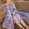 Mahiymaan Luxury Lawn | Light Purple | Unstitched | Party wear | Digital printed silk dupatta | Lavender Mist M-06 - Image 3