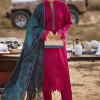 Mahiymaan Luxury Lawn | Magenta | Unstitched | Party wear | Digital printed silk dupatta | Regal Raspberry M-08