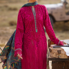 Mahiymaan Luxury Lawn | Magenta | Unstitched | Party wear | Digital printed silk dupatta | Regal Raspberry M-08 - Image 2