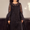 Mahiymaan Luxury Lawn | Black | Unstitched | Party wear | Digital printed silk dupatta | Midnight Majesty M-10 - Image 2