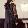 Mahiymaan Luxury Lawn | Black | Unstitched | Party wear | Digital printed silk dupatta | Midnight Majesty M-10 - Image 4