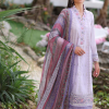 Noor By Saadia Noor Luxe Print Kari | Light Purple | Unstitched | Party Wear | Digital printed chiffon dupatta | D3A - Image 2