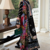 Republic Womens Wear Luxury Lawn | Black | Unstitched | Party wear | Printed silk dupatta | D2-A