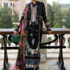 Republic Womens Wear Luxury Lawn | Black | Unstitched | Party wear | Printed silk dupatta | D2-A - Image 2