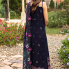 Ramsha Andaaz Luxury Lawn | Navy Blue | Unstitched | Party wear | Digital printed silk dupatta | Z-803 - Image 3