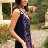 Ramsha Andaaz Luxury Lawn | Navy Blue | Unstitched | Party wear | Digital printed silk dupatta | Z-803 - Image 4