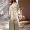 Image | Summer Essence '25 | Embroidered Printed Suit | Cotton | Light Olive | Stitched | 3 pc set.