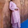 Image | Eid Collection ‘25 | Luxury Embroidered Suit | Blush Pink | Stitched | 3 pc set.