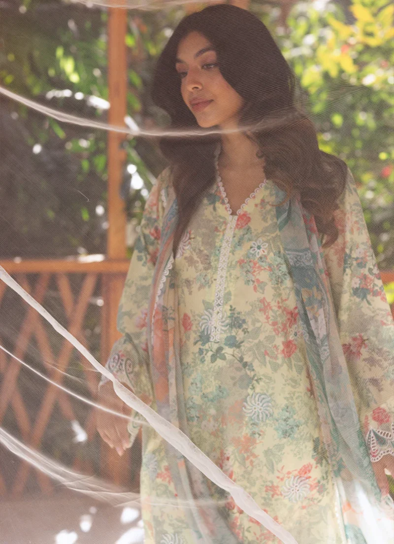 Image | Studio | Stitched | Embroidered Shirt | Cotton | Lemon Yellow - Image 4