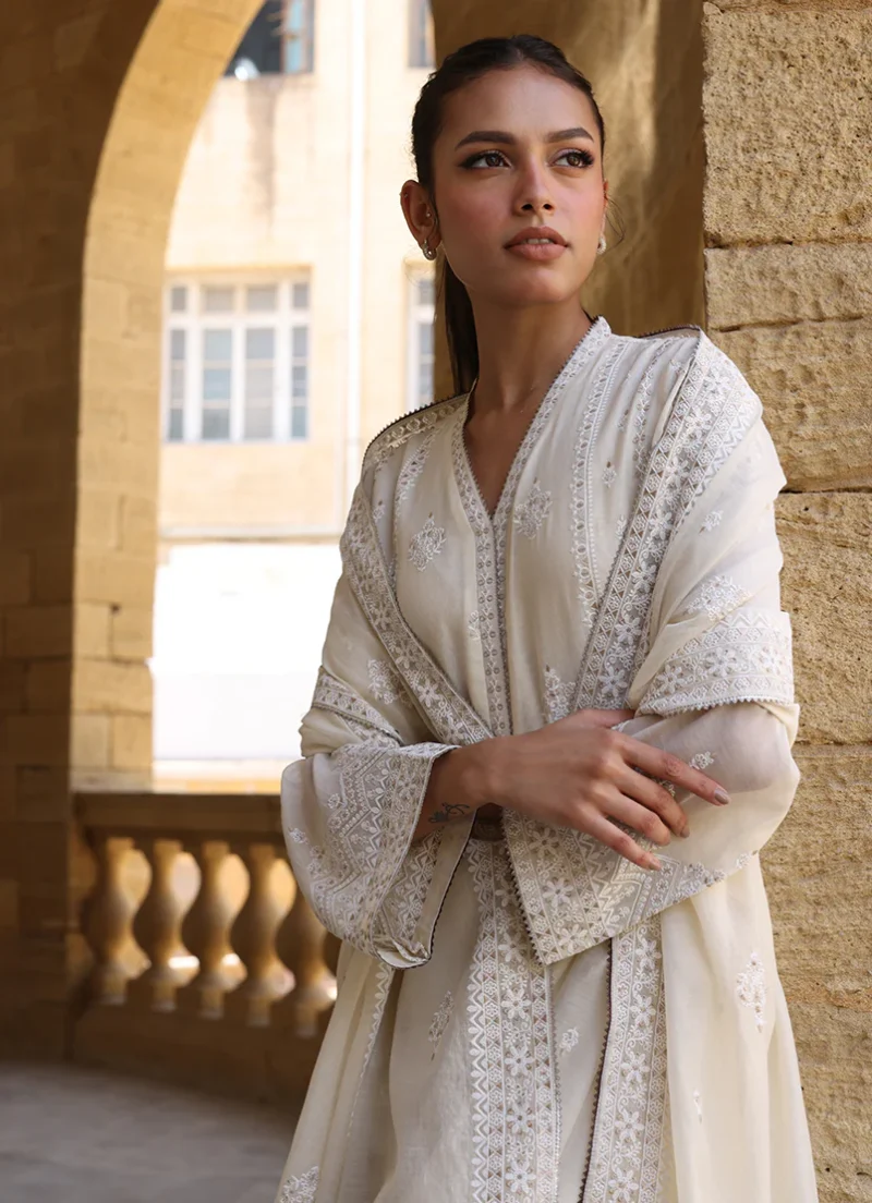 Image | Studio | Stitched | Embroidered Suit | Cotton | Kora | 3 pc set. - Image 3