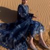 Crimson | Flow By Crimson Lawn 25 | Moonlight Blue | Unstitched | Festive wear | Under The Tuscan Love | D1 B | 3pc set. - Image 3