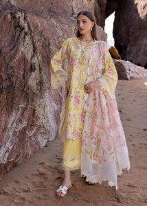 Crimson | Flow By Crimson Lawn 25 | Sunflower | Unstitched | Festive wear | Who’S That Girl | D3 A | 3pc set.