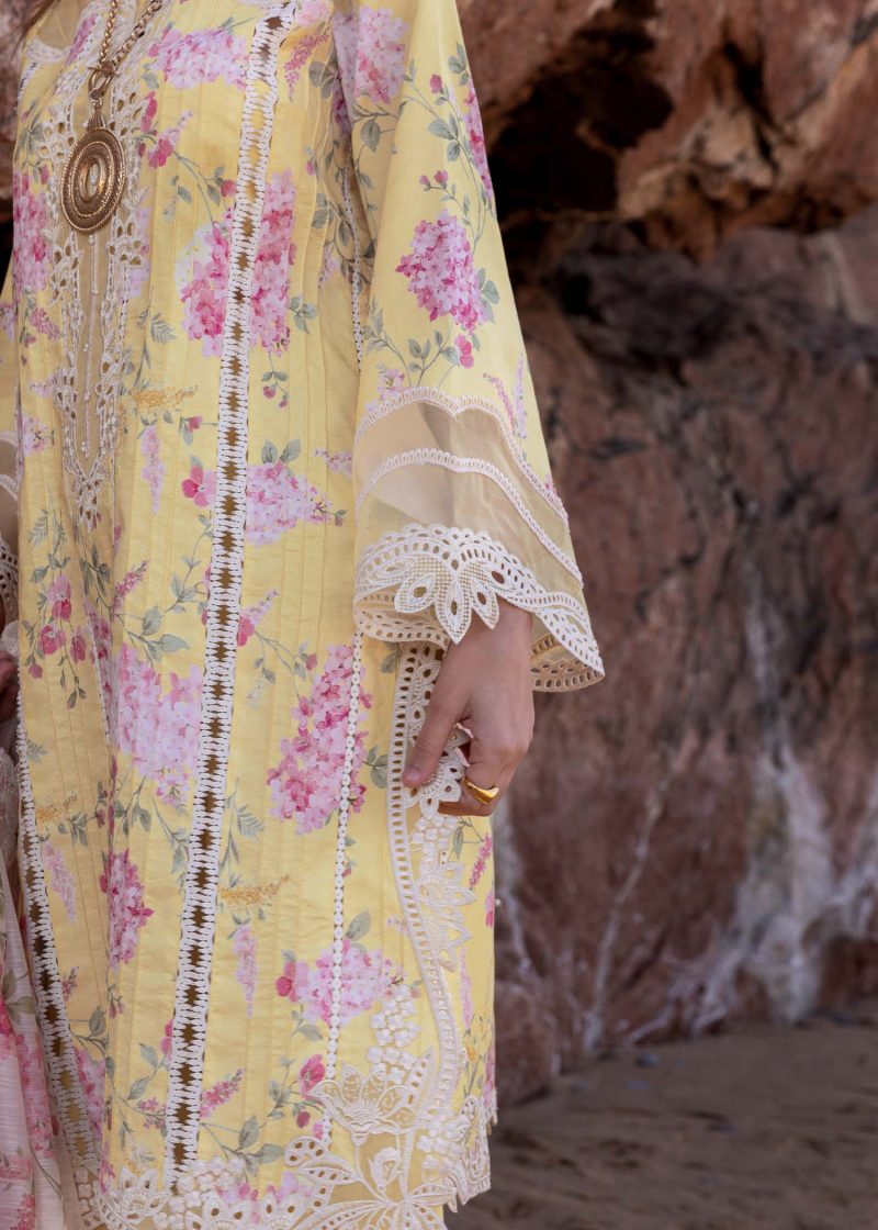 Crimson | Flow By Crimson Lawn 25 | Sunflower | Unstitched | Festive wear | Who'S That Girl | D3 A | 3pc set. - Image 3
