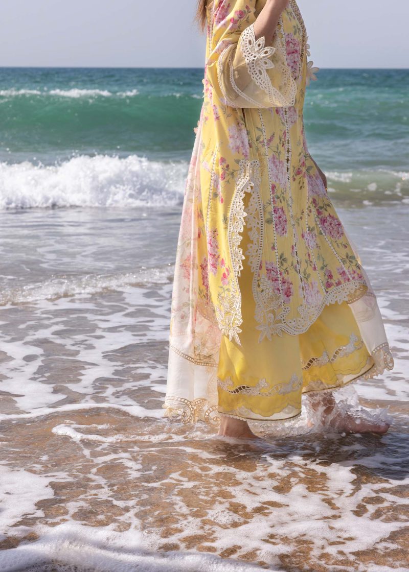 Crimson | Flow By Crimson Lawn 25 | Sunflower | Unstitched | Festive wear | Who'S That Girl | D3 A | 3pc set. - Image 4