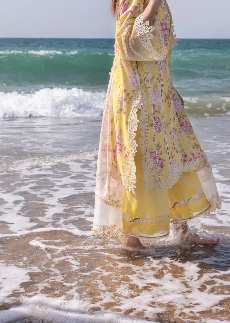 Crimson | Flow By Crimson Lawn 25 | Sunflower | Unstitched | Festive wear | Who'S That Girl | D3 A | 3pc set. - Image 4