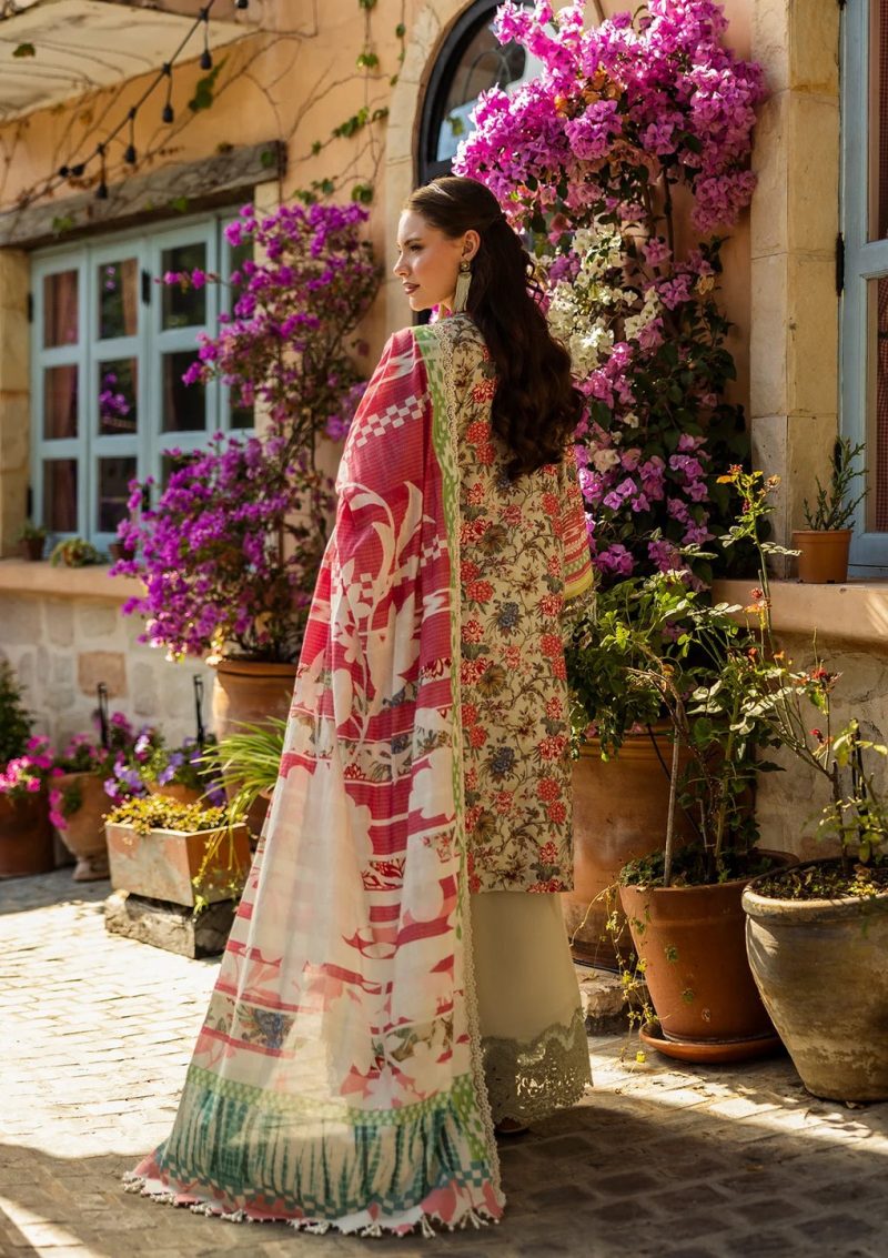 Elaf | Giardino | Ivory | Lawn | Unstitched | Print Chikankari Colloction '25 | 3 pc set - Image 3