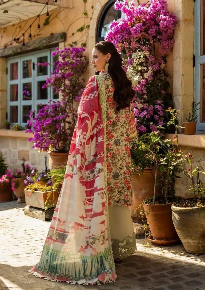 Elaf | Giardino | Ivory | Lawn | Unstitched | Print Chikankari Colloction '25 | 3 pc set - Image 3