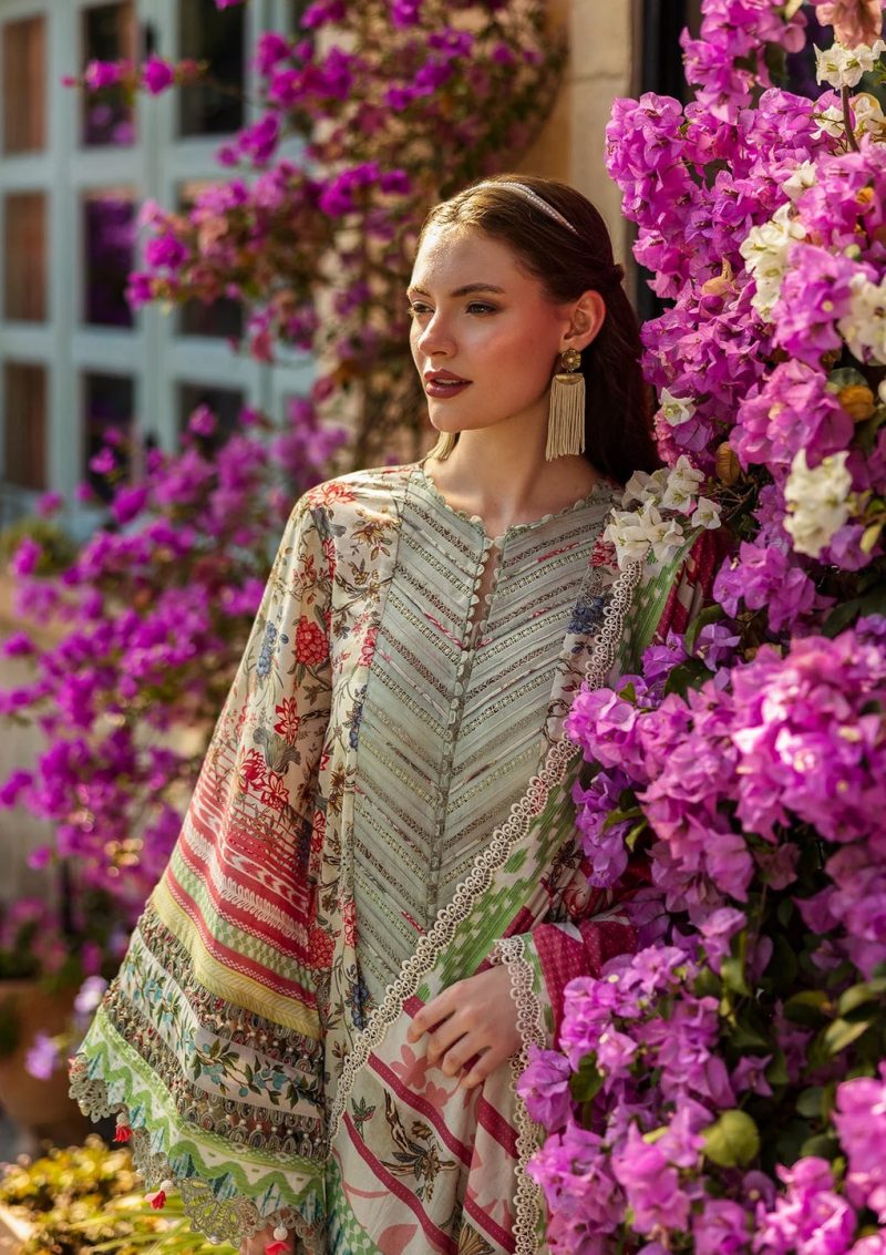 Elaf | Giardino | Ivory | Lawn | Unstitched | Print Chikankari Colloction '25 | 3 pc set - Image 4