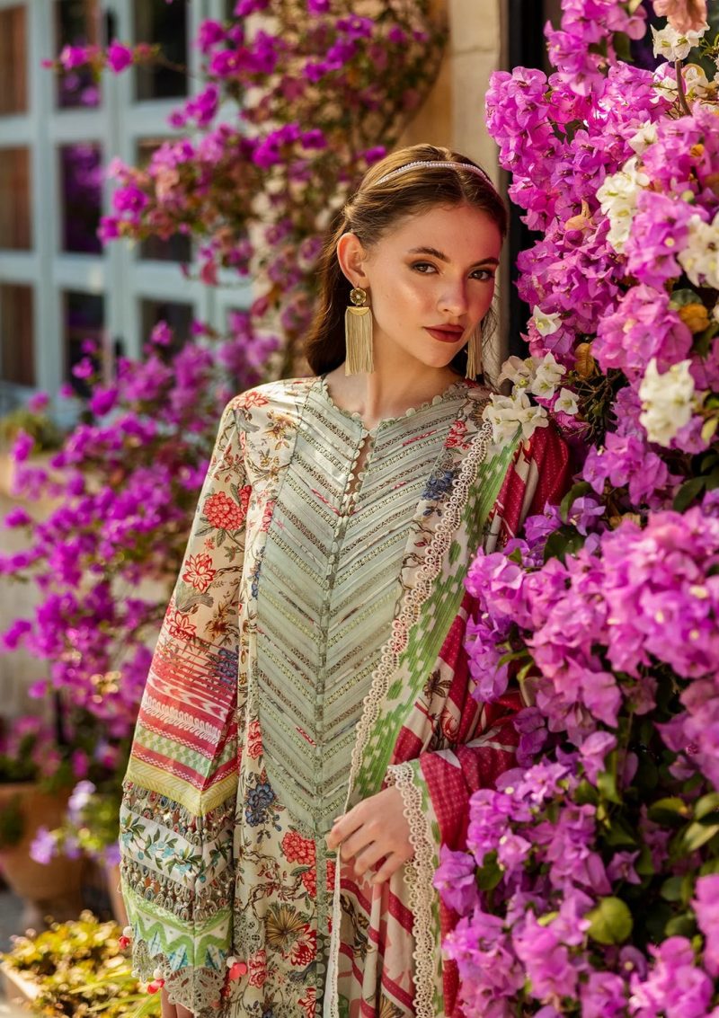 Elaf | Giardino | Ivory | Lawn | Unstitched | Print Chikankari Colloction '25 | 3 pc set - Image 5