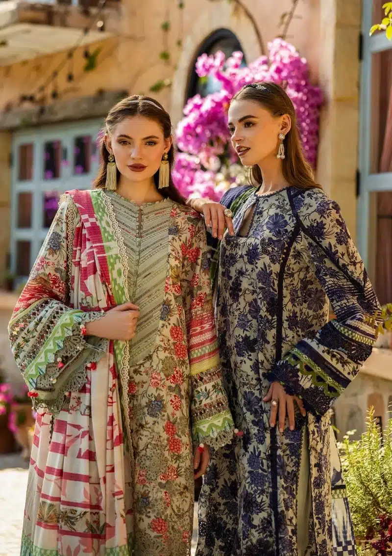Elaf | Giardino | Ivory | Lawn | Unstitched | Print Chikankari Colloction '25 | 3 pc set - Image 6