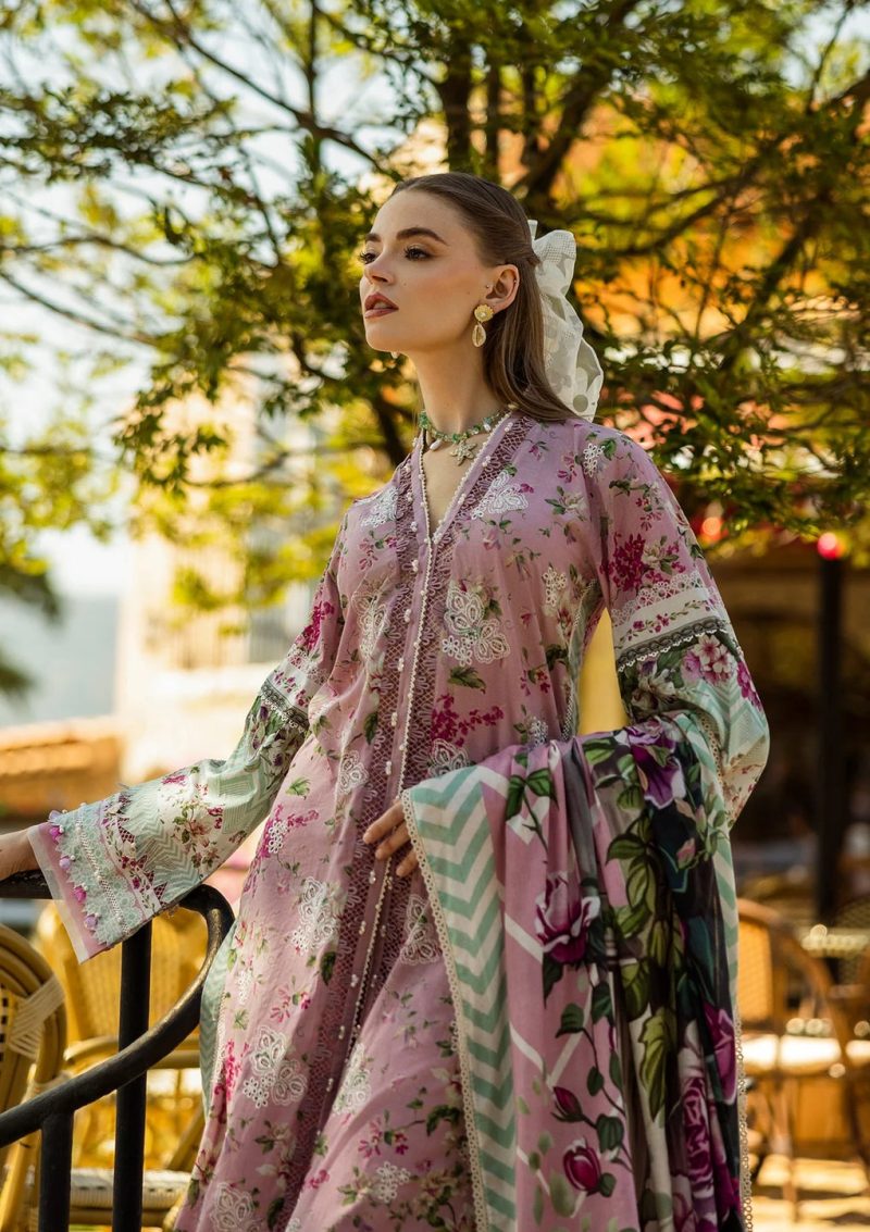 Elaf | Fia |  Tea Pink | Lawn | Unstitched | Print Chikankari Colloction '25 | 3 pc set - Image 5