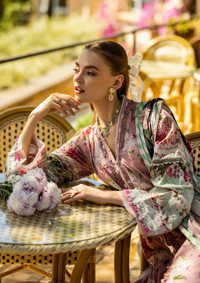 Elaf | Fia |  Tea Pink | Lawn | Unstitched | Print Chikankari Colloction '25 | 3 pc set - Image 6