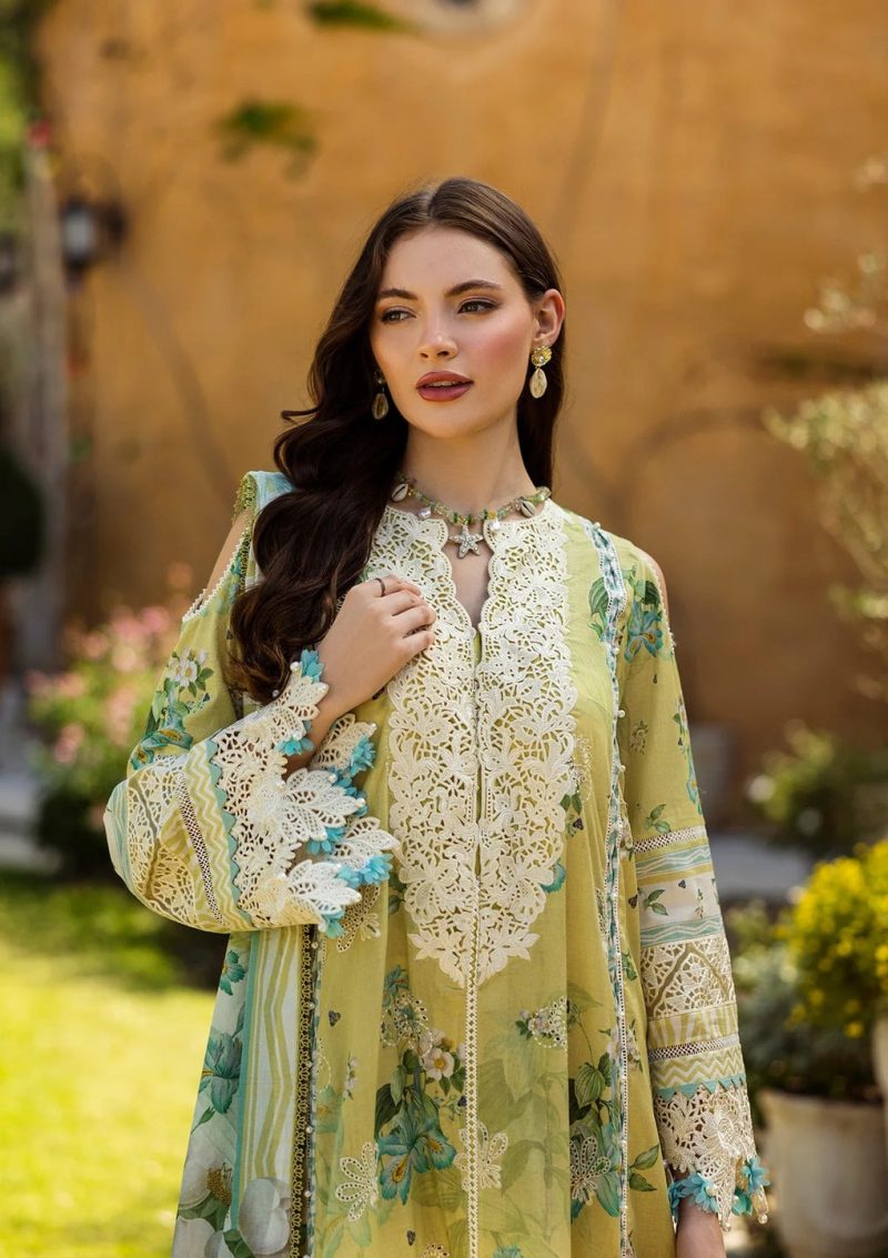 Elaf | Allure | Lemon | Lawn | Unstitched | Print Chikankari Colloction '25 | 3 pc set - Image 4