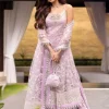 Faiza Saqlain | Zinnia Luxury Lawn 25 | Lavender | Unstitched | Feastive Wear | Soma - 04 | 3 pc set. - Image 2