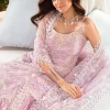 Faiza Saqlain | Zinnia Luxury Lawn 25 | Lavender | Unstitched | Feastive Wear | Soma - 04 | 3 pc set. - Image 3