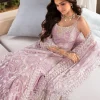 Faiza Saqlain | Zinnia Luxury Lawn 25 | Lavender | Unstitched | Feastive Wear | Soma - 04 | 3 pc set. - Image 4