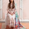 FTA | WES Luxury Lawn 25 | Unstitched | Ivory | Feastive Wear | Irene Ivory | 3 pc set. - Image 4