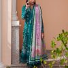 FTA | WES Luxury Lawn 25 | Unstitched | Emerald | Feastive Wear | Eileen Emerald | 3 pc set.