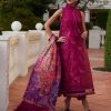 FTA | WES Luxury Lawn 25 | Unstitched | Berry | Feastive Wear | Betty Berry | 3 pc set. - Image 3