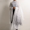 Image | Spring Pret '24 | Embroidered Lace Dupatta | Chiffon | White | 1 pc | IDCH-213326. - Image 3